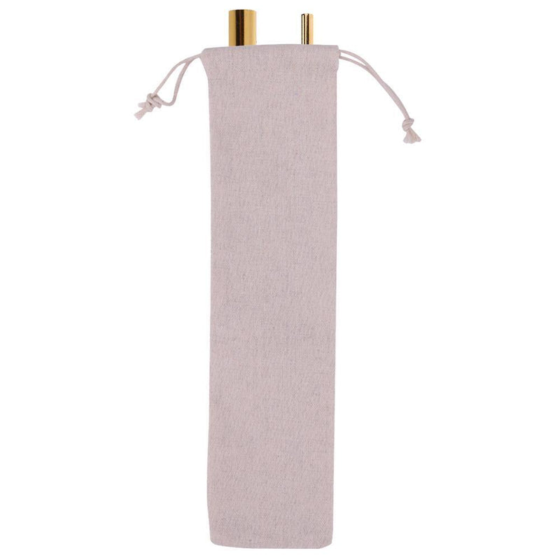 Reusable Stainless Steel Straw Storage Bag Metal Drinking Straws Organizer Newly
