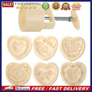 Heart Mooncake Mold Hand Pressure Biscuit Mould Bake Pastry Decor Bakeware