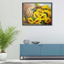 5D DIY Full Round Drill Diamond Painting Sunflower Rhinestone Drawing Pictu