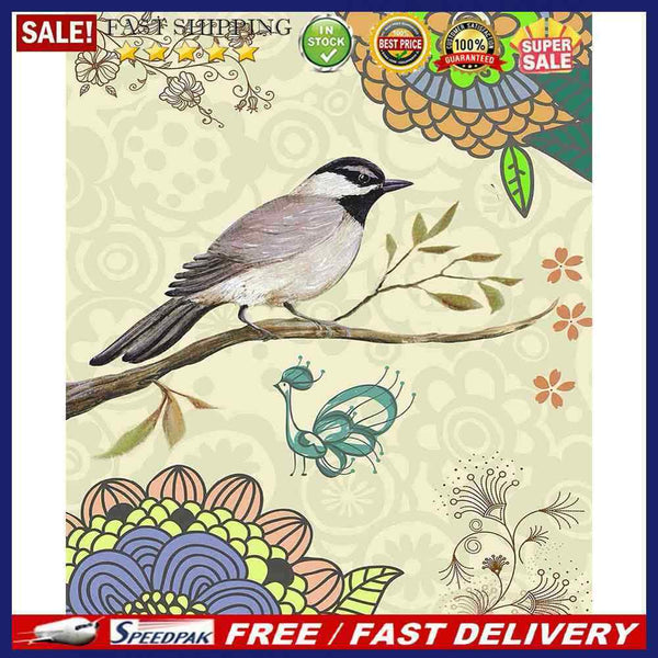 DIY Oil Paint by Numbers Kit Flowers and Birds Picture Coloring Art Craft Dec