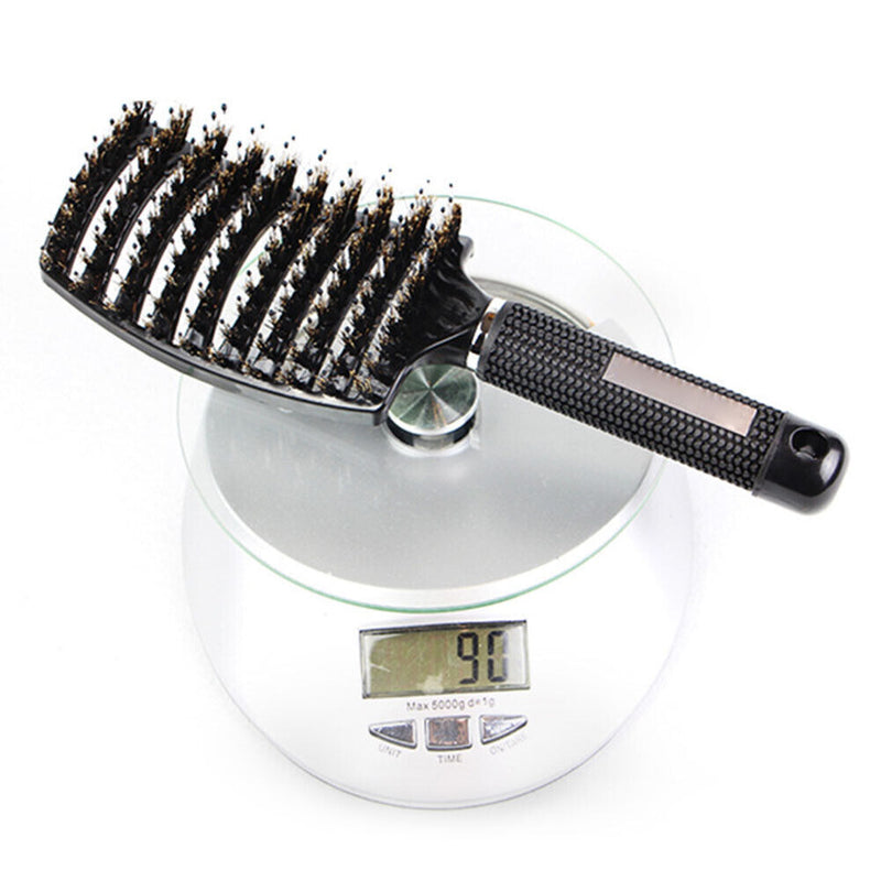 Multifunction Curved Shape Comb Hairdressing Massage Comb Brush (Black) Newly