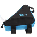 Triangle Cycling Front Tube Frame Pouch Bag Holder Saddle(Black+BLue)