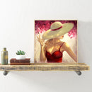 5D DIY Full Round Diamond Painting Modern Girl Mosaic Picture Kit Wall Art Craft