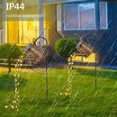 LED Shower Solar Light String Waterproof Yard Art Light (With Support A) Newly