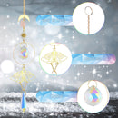 #A Crystal Wind Chime Butterfly Moth Prisms Windbell Pendant Home Garden Decorat