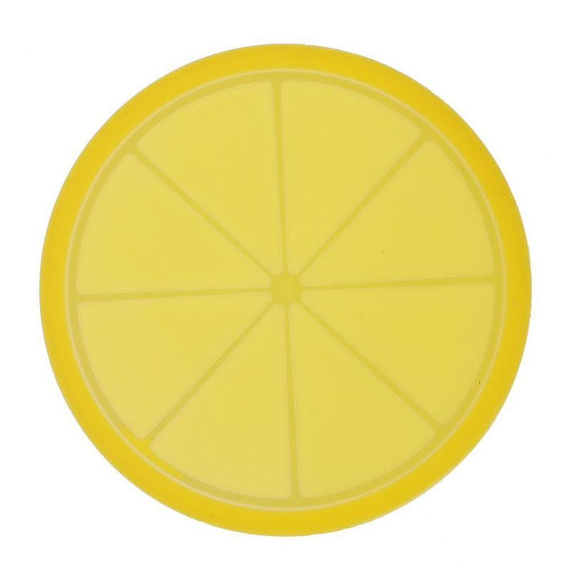 Silicone Non-Slip Fruit Pattern Placemat Round Insulation Table Cup Pad(4)