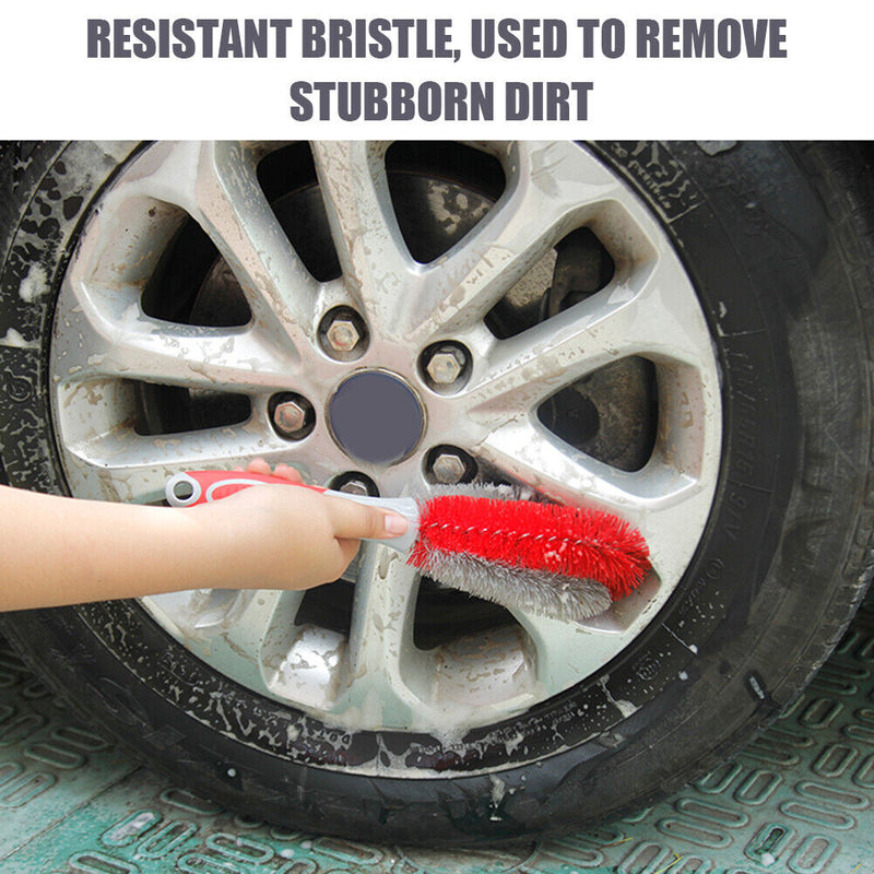 Vehicle Car Wheel Hub Cleaner Brush Tire Rim Scrub Soft Washing Brush Hand Tool