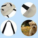 Cute dog Printed Shoulder Shopping Bag Casual Large Tote Handbag (40*40cm)