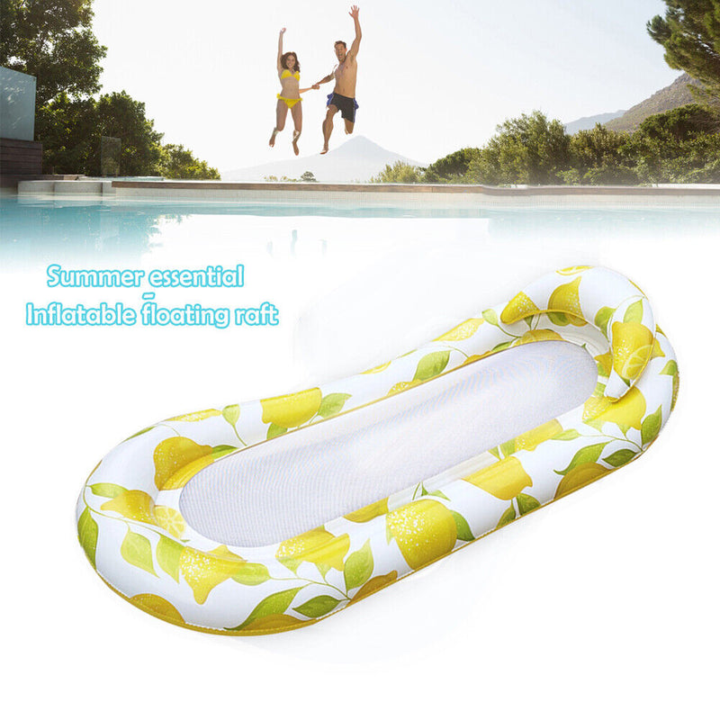 Inflatable Pool Lounger Float Hammock Floatie Swimming Pool Tanning Lounge Newly