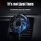 5V USB Car Air Vent Clip Fan 3-Speed 7-Blade LED Backlit for 12V 24V Vehicle