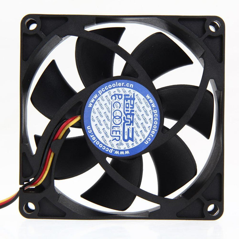 Mute 80mm Computer PC Case 3/4 Pin Cooling Fan with Screw Pad for PC CUP  Newly