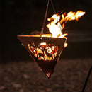 Outdoor Triangle Bonfire Stove Barbecue Hanger Wood Stove Suspended Fire Pit
