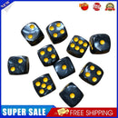 10pcs 16mm Board Game Dices Round Corner 6 Sided Bar Pub Games Dice (Black)
