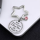 Star Engraved Stainless Steel Mum Keyring Key Chains Mother's Day Keychain