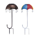 Solar Garden Lights aterproof Plug Umbrella Art Lamp Yard Decor (Colorful)