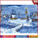 Full Embroidery Winter Snow Printed Canvas DIY 11CT Needlework Sets Home De