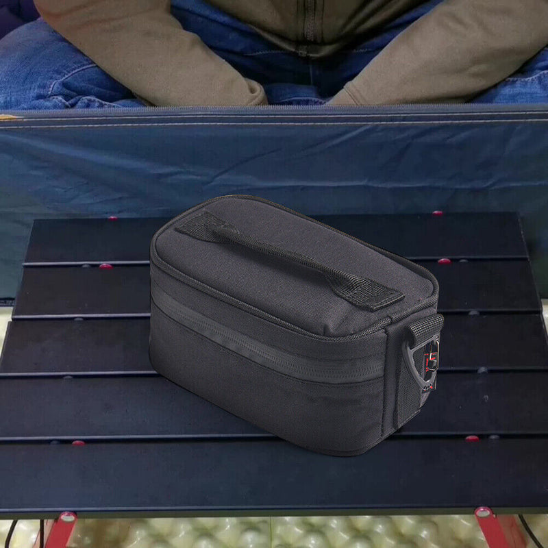 Outdoor Camping Lunch Box Aluminum Thermal Food Picnic Bento Bags (Black) Newly