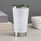 Double-layer Thermal Mug Beer Cups Stainless Steel Coffee Bottle (White)