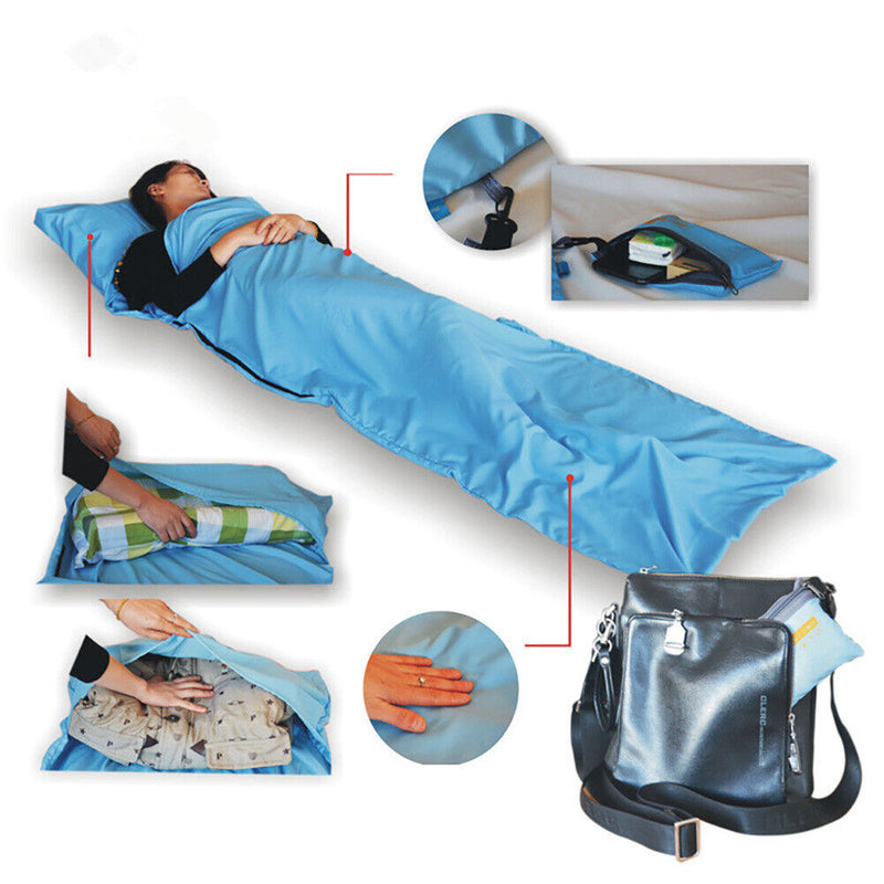 Single Close-Fitting Sleeping Bag Portable with Zipper Anti-Static for Traveling