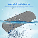 Kitchen Silicone Faucet Absorbent Mat Sink Water Splash Odor Guard (Grey) Newly