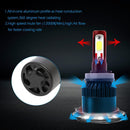 1 Pair H11 Car LED Headlight Kit 6500K 8000LM Hi-Low Beam Headlamp Bulbs