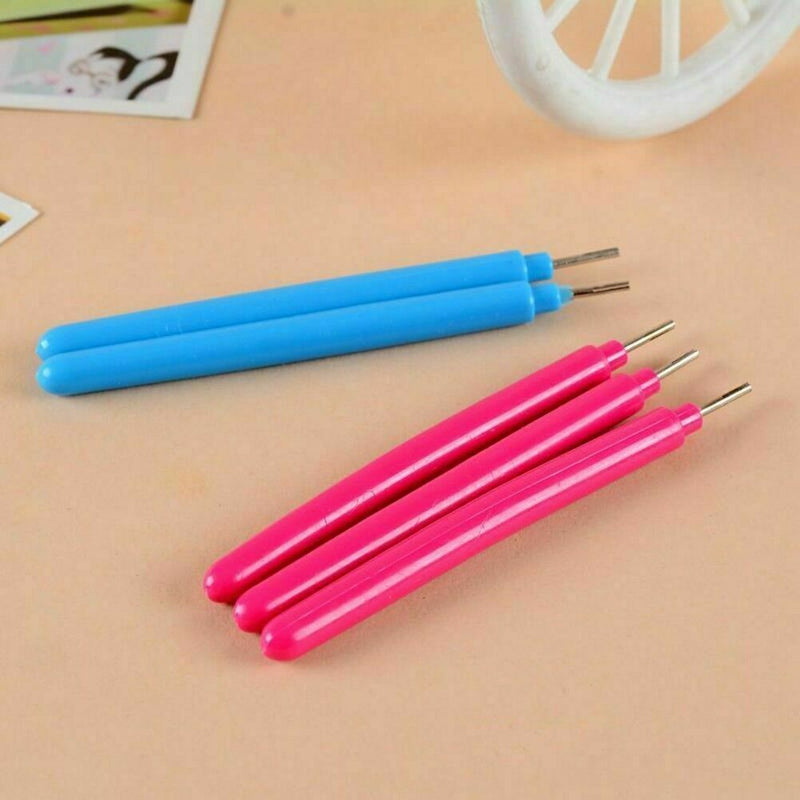 2x Paper Set Quilling Paper Tools Tweezer Needle Pins Tool Slotted x T4L3 Z3N0
