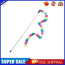 Funny Cat Stick w Crisp Bell Caterpillar Interactive Teaser Wand (Rainbow)