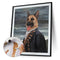 Gentleman Dog Oil Paint By Numbers Kit DIY Acrylic Painting on Canvas Framele
