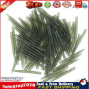 Rubber Tip Tube Anti Wrap Sleeve Connect with Fish Hook Dark Green (40pcs) Newly
