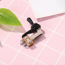3 Way Toggle Switch Metal Dial L Type Rocker for LP Electric Guitar (Black)