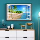 Full Round Drill Diamond Window View? Beach Picture of Rhinestone (B012)