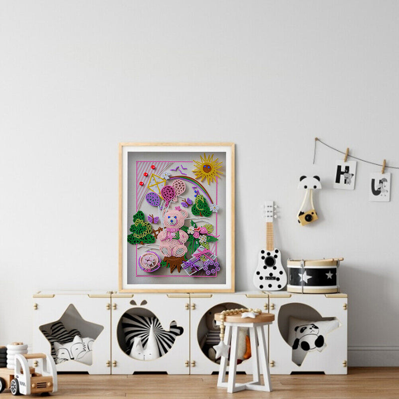 Diamond Painting Kit 5D Special Shaped Cute Bear Rhinestone Pictures (Y213)