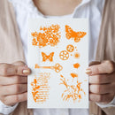 Transparent Butterfly Flower Seals Stamps DIY Scrapbooking Card Making Crafts