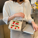 Summer Cherry Straw Messenger Bags Women Handbags Crossbody Shoulder Bag