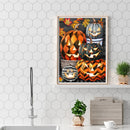 5D DIY Diamond Painting Halloween Pumpkin Kits Full Round Drill Wall Decor Craft