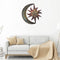 Celestial Sun Star Metal Wall Art Craft Waterproof Durable Home Hanging Dec