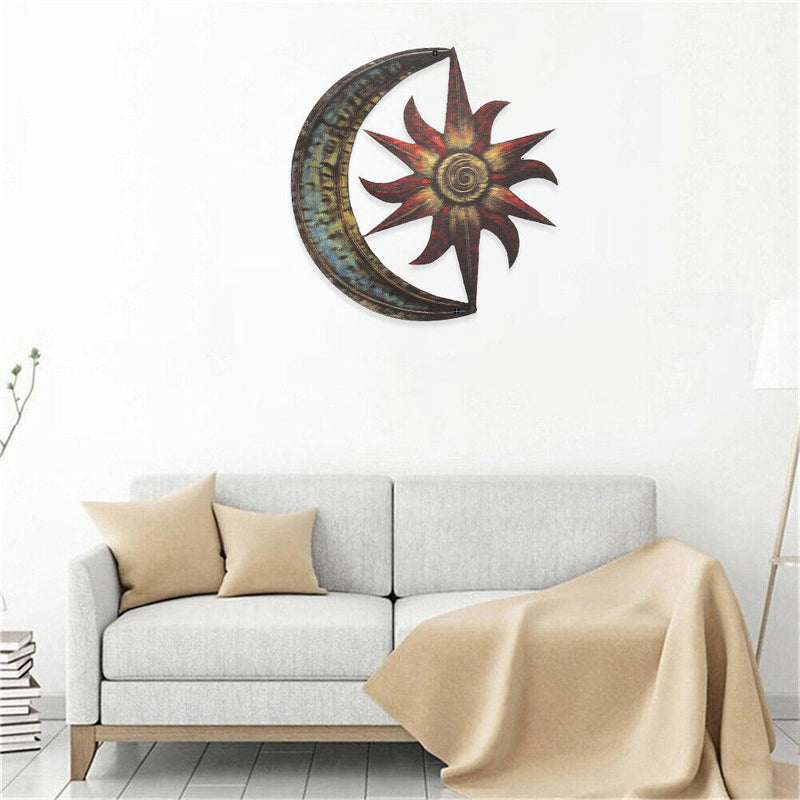 Celestial Sun Star Metal Wall Art Craft Waterproof Durable Home Hanging Dec