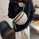 Women Crossbody Shoulder Bags Large Capacity Zip Fanny Pouch Saddle Handbags