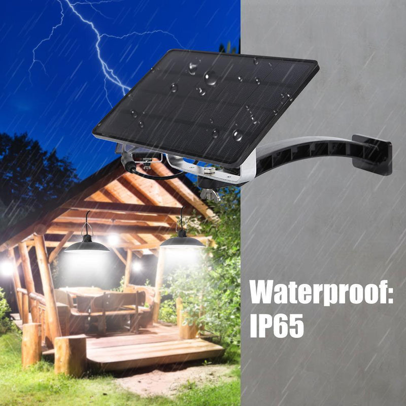 Double Head Solar LED Pendant Light Outdoor IP65 Garden Lamp (Warm Light)