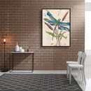 Dragonfly on Plant Diamond Painting Kit 5D DIY Full Round Drill Picture Drawing