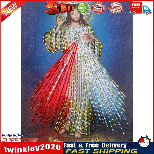 Jesus 5D Rhinestone DIY Pictures Special Shaped Kit Diamond Painting Craft Newly