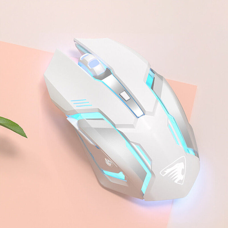 G304 1600dpi Wireless Rechargeable Mouse 2.4G 600Mah Game USB Mouse (White)