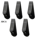 5PCS Holder Home Black Safe Door Stopper Plastic Non-Slip Block Wedges