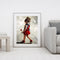 Red Skirt Girl Paint By Numbers Kit DIY Frameless Picture On Canvas (S438)