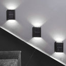 2pcs LED Solar Light Outdoor Wall Lamp for Garden Yard Decor (White Light) Newly