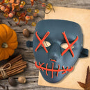 EL Luminous Glowing Masks Halloween Masquerade Party Decor Supply (Red)