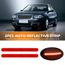 2x Car Reflector Stickers Rearview Mirror Reflective Warning Tape (Red) Newly