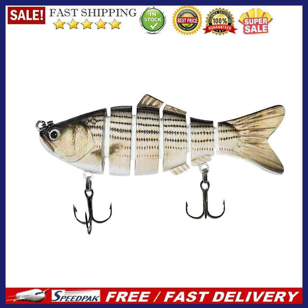10cm 17g Topwater Fishing Lures Crankbait Artificial 6 Segments Hard Bait Tackle