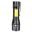 USB Rechargeable XPE COB LED Flashlight 3 Mode Work Light for Outdoor