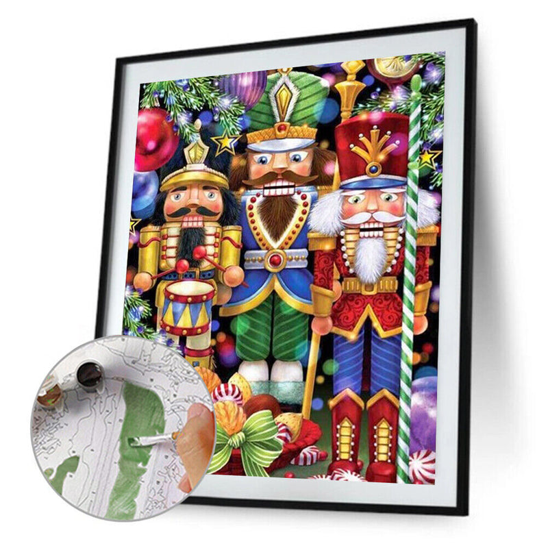 Canvas Paint By Numbers Nutcracker Hand Painted Drawing Kit Home Decorations